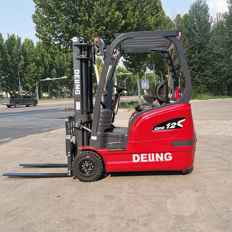 Deling CPDS12 compact three-wheel electric forklift side view