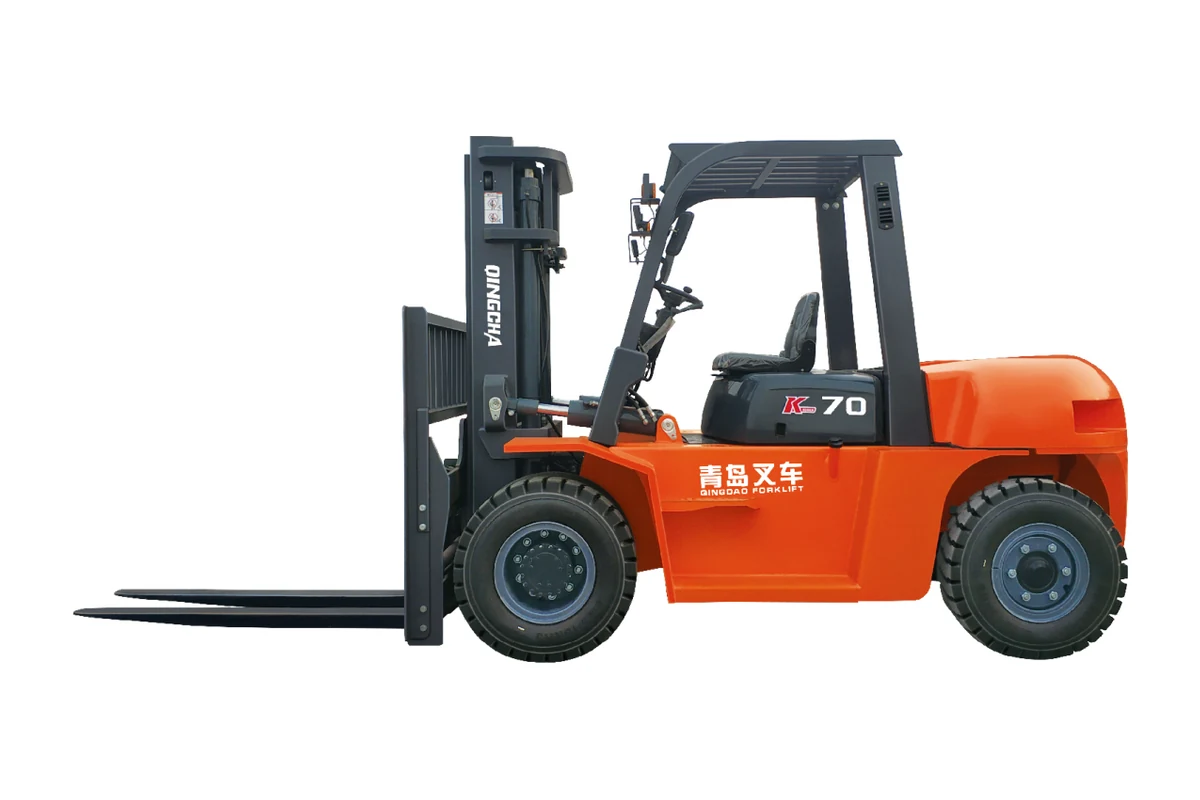 K Series 5 to 7 ton heavy duty diesel forklift with large pneumatic tires